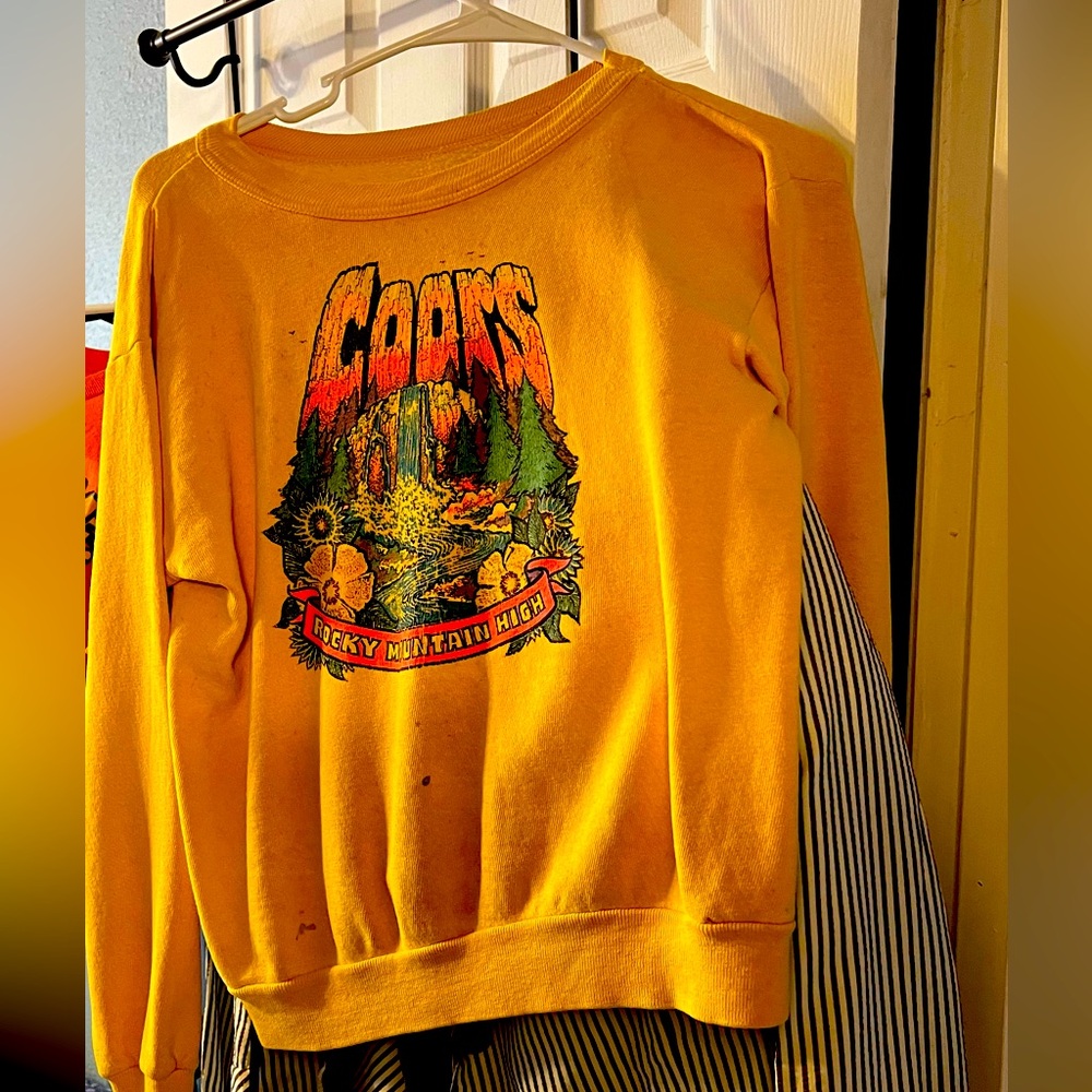 Original Authentic Vintage Early 70’s Colorado Coors Sweatshirt